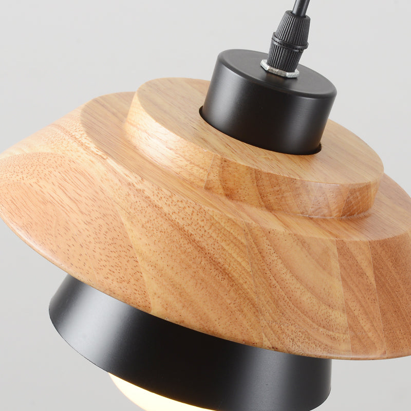 Pendant Light Aluminum Wood E26 E27 Socket Adjustable Cable 90 to 260V 8