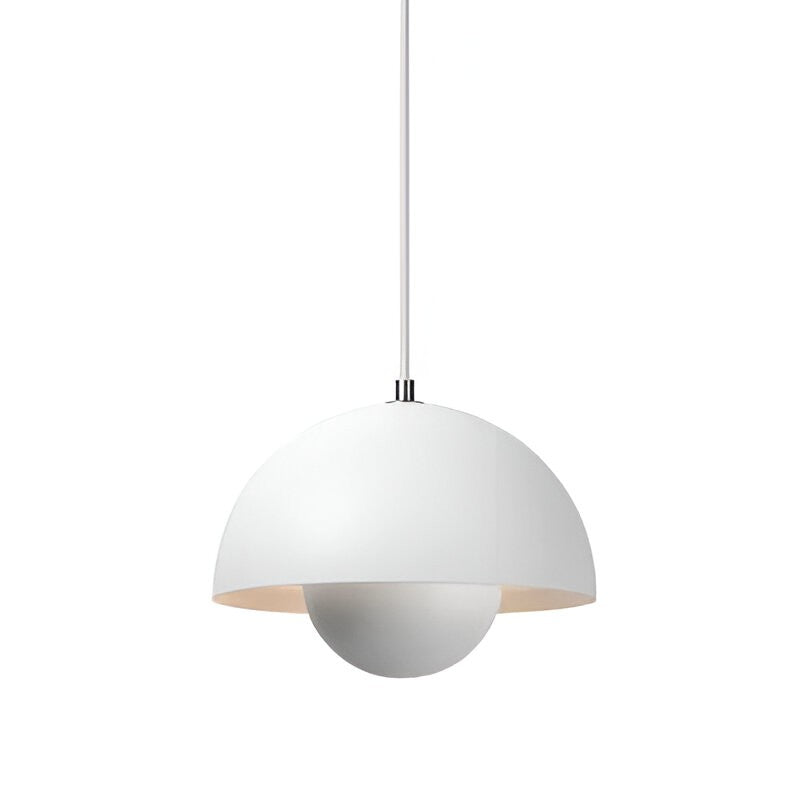 Pendant Light Metal Dome 9 in Width E27 Base Adjustable 59 in Cord Indoor Hanging Light 2