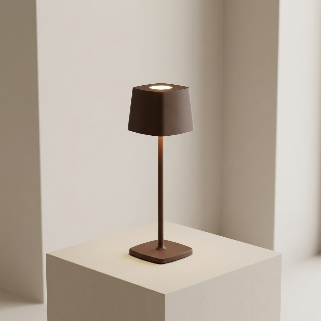 Portable Cordless Table Lamp with Touch Sensor and Dimmable Brightness – Water-Resistant Battery Operated Lamp for Indoor and Outdoor Use