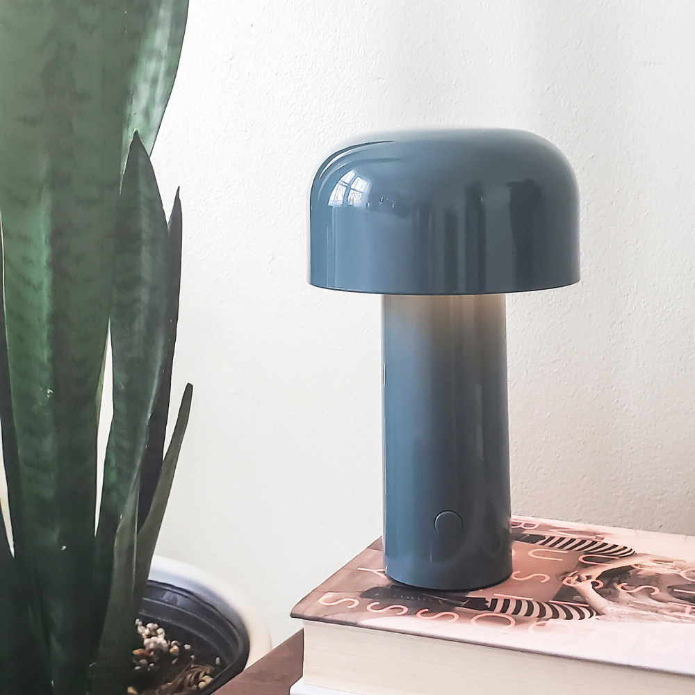 Portable Cordless Table Lamp with Whimsical Mushroom Design – Rechargeable Battery Operated Bedside Lamp for Cozy Spaces 0