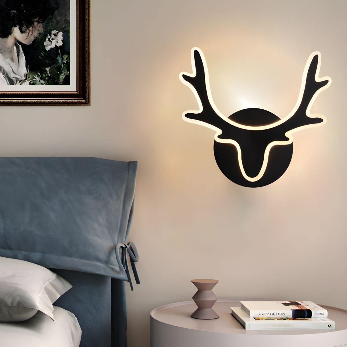 Wall Clock LED 3D Display Dimmable USB Powered Plastic 05
